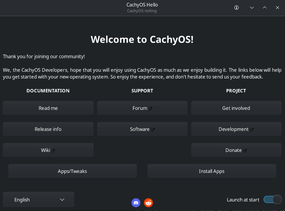 CachyOS Hello GUI