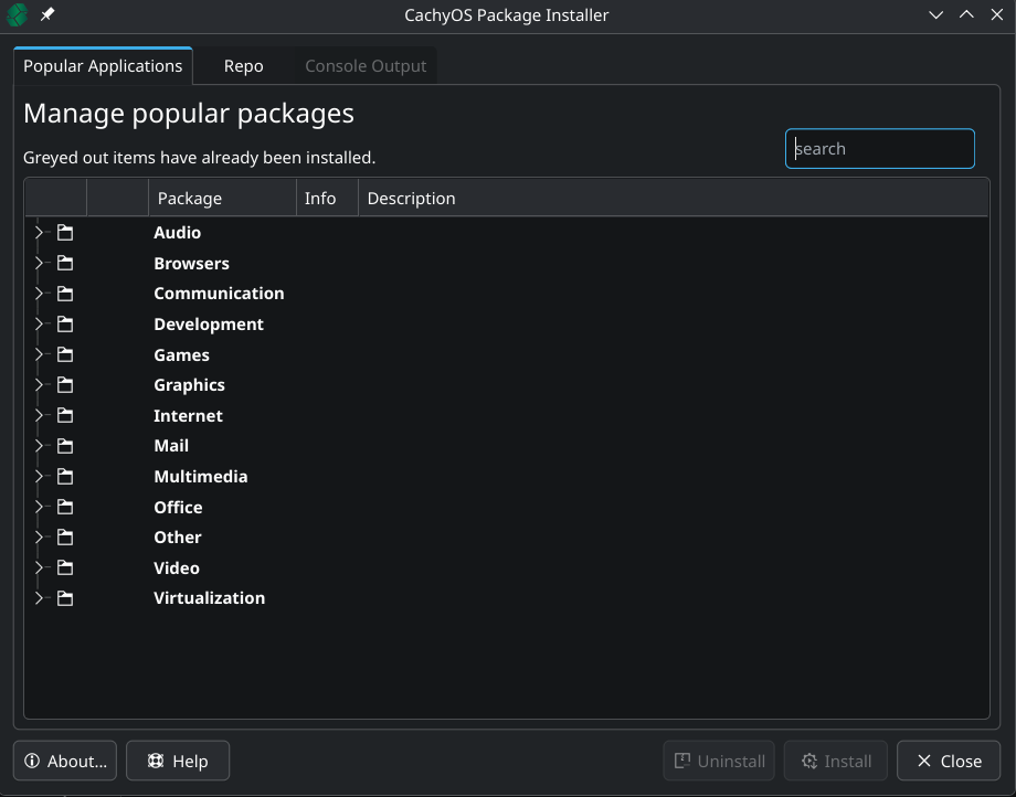 CachyOS Package Installer GUI